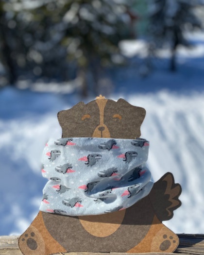 Cuello o bandana tubular algodon y polar