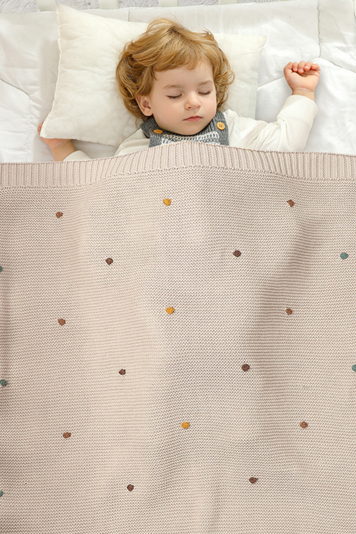 Manta de algodón Pompones - Imagen 2